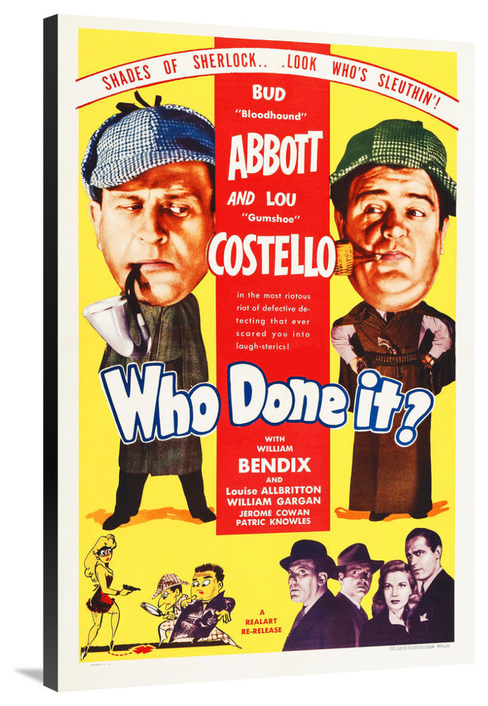 "Abbott & Costello - Who Done It" Canvas by Hollywood Photo Archive, 26x40"