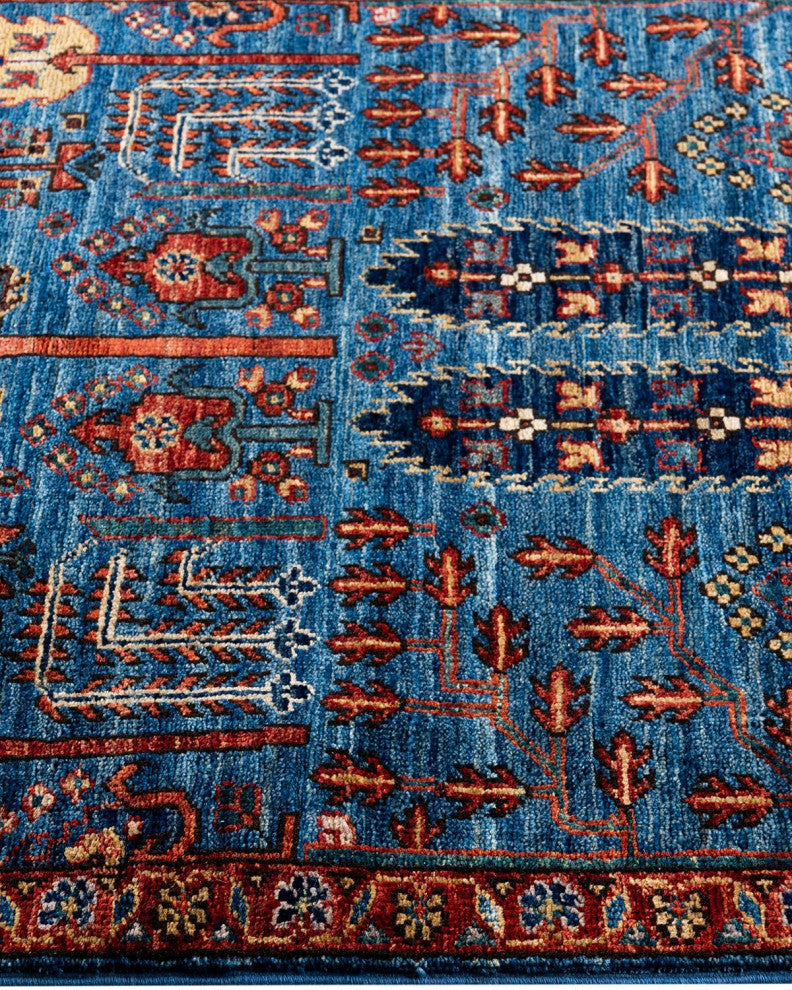 Serapi One-of-a-Kind Hand-Knotted Runner Rug Light Blue, 2' 9" x 11' 10"