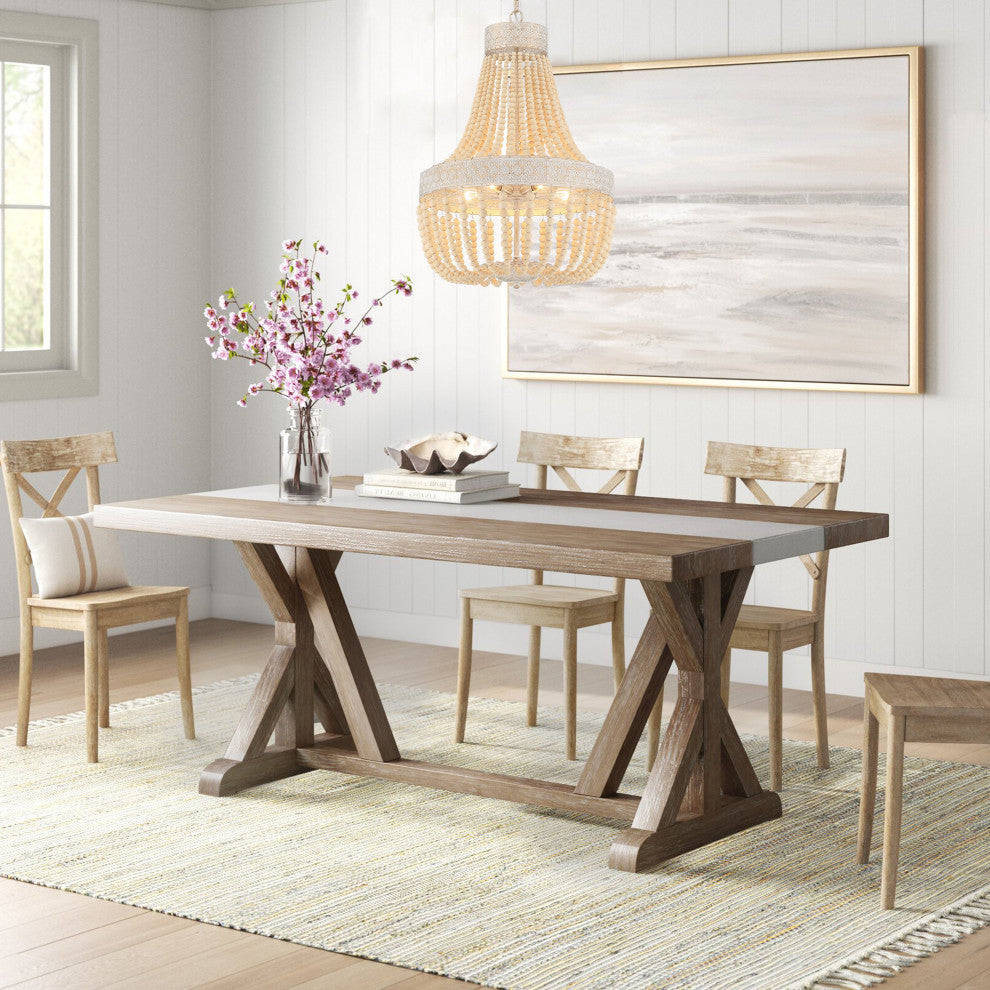 5 Light Unique Empire or Tiered Chandelier, Beaded Accents