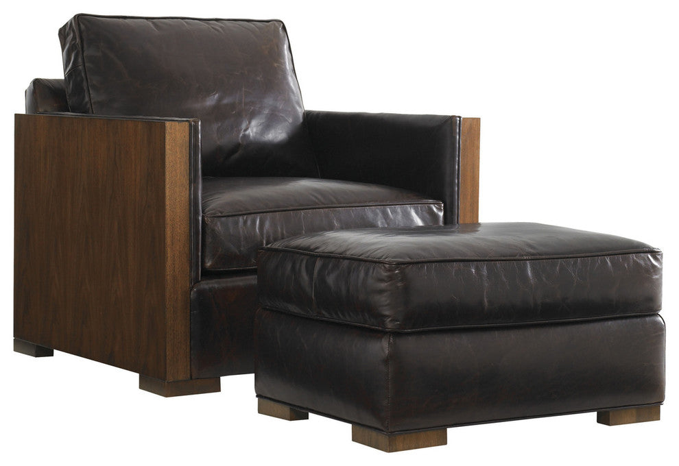 Edgemere Leather Ottoman