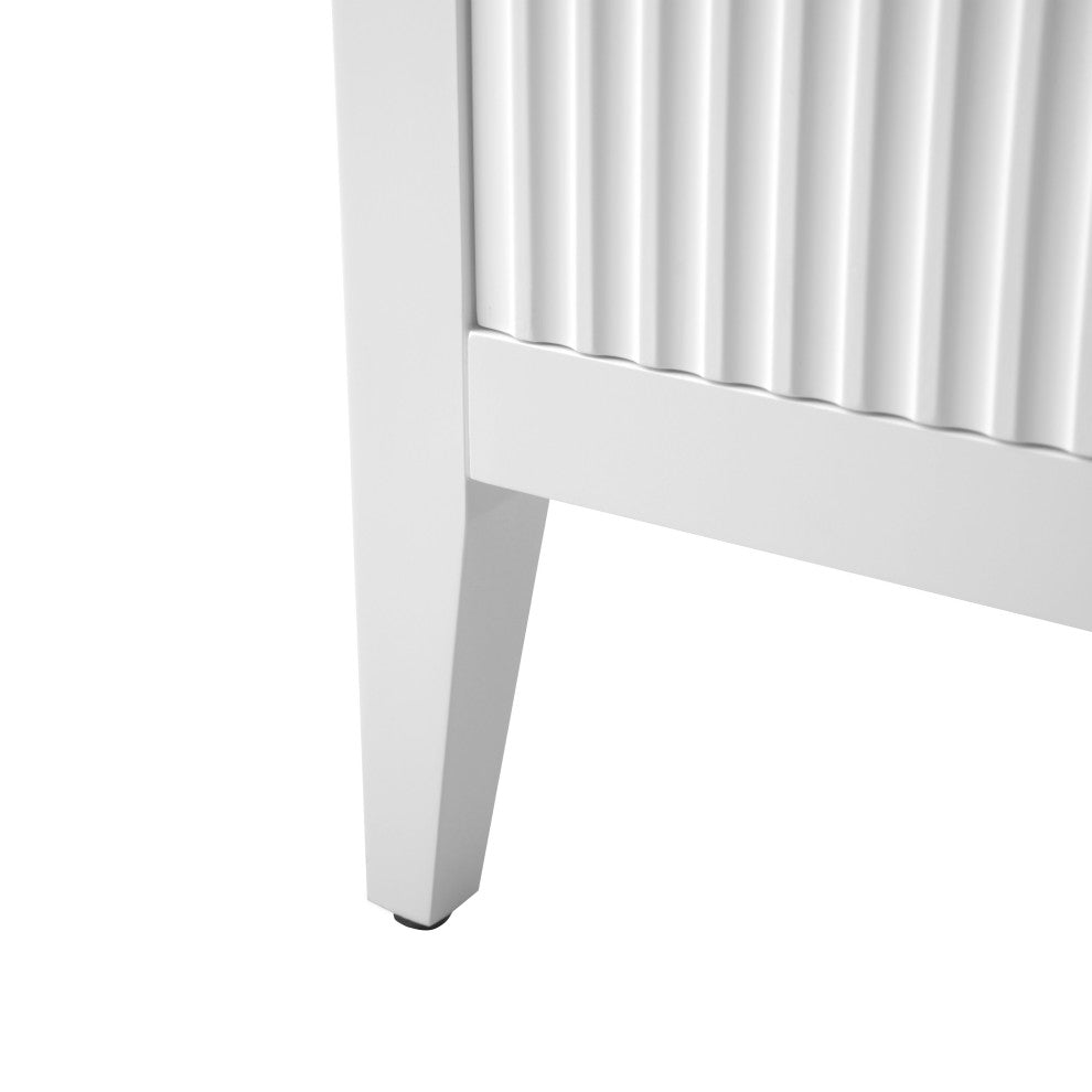 Vanity Art Freestanding Vanity, White, 60", Single Sink, Brushed Nickel