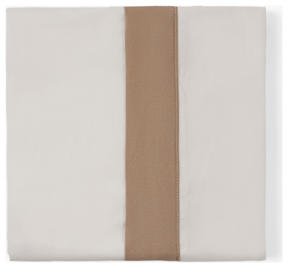 350 TC Cream Sheet Set With Tan Flange, King