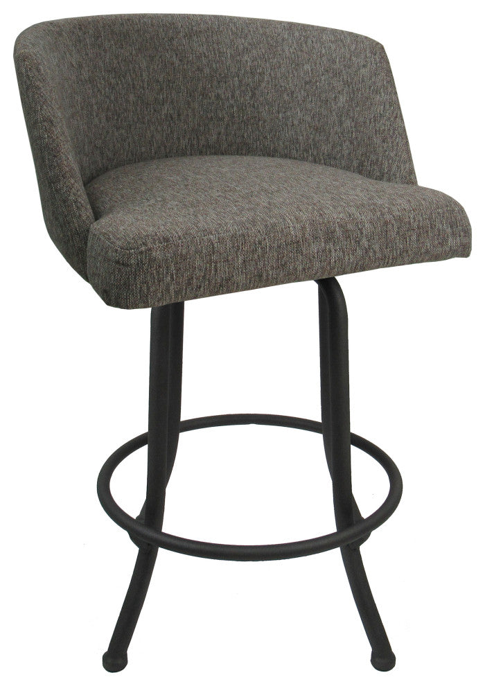 Joey Swivel Metal Stools, Set of 3, Mojave Gray Gray, 30"