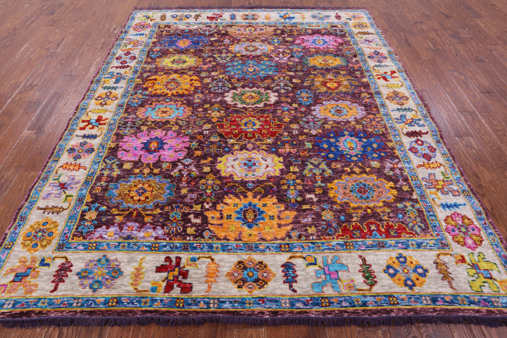8' 2" X 9' 9" Turkish Oushak Handmade Wool Rug - Q16055