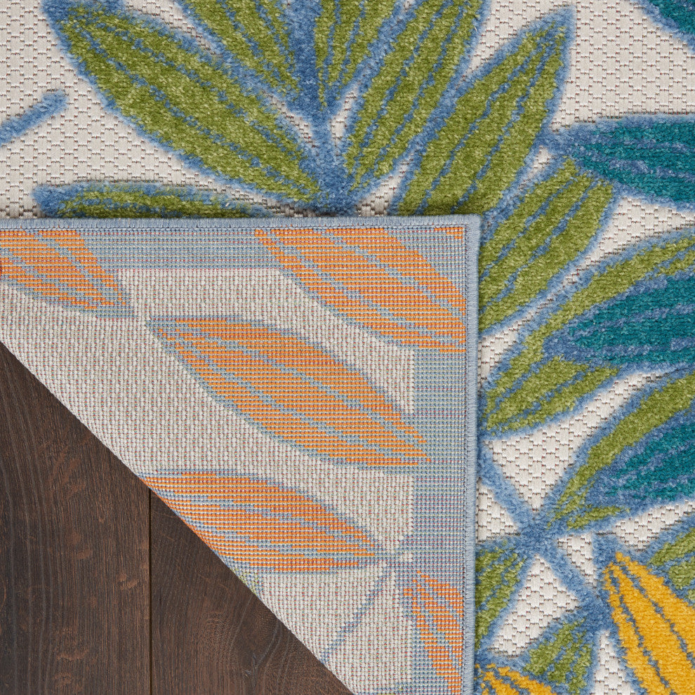 Nourison Aloha 7' x 10' Ivory/Multi Tropical Area Rug