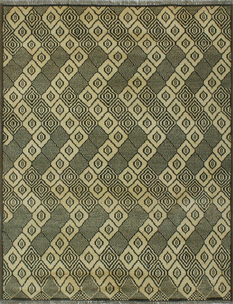 Balochi Cathryn Ivory/Charcoal Rug, 5'2x6'7