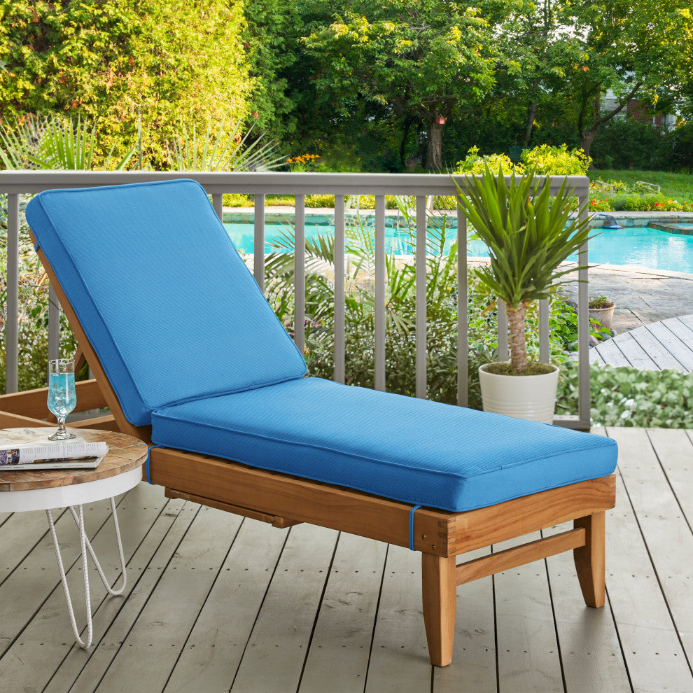 Mozaic Home Canvas Capri Outdoor/Indoor Chaise Lounge Cushion 73x24x3"