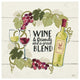 "Wine and Friends V" Digital Paper Print by Janelle Penner, 42"x42"