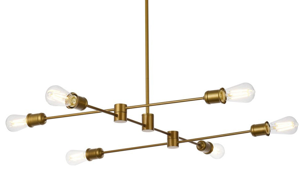 Xander 6-Light Pendant, Brass