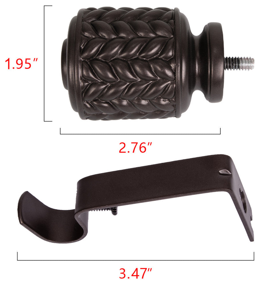 UTOPIA ALLEY 3/4 Inch Curtain Rod - Curtain Rods For Windows, Oil Rubbed Bronze, 48"-86"