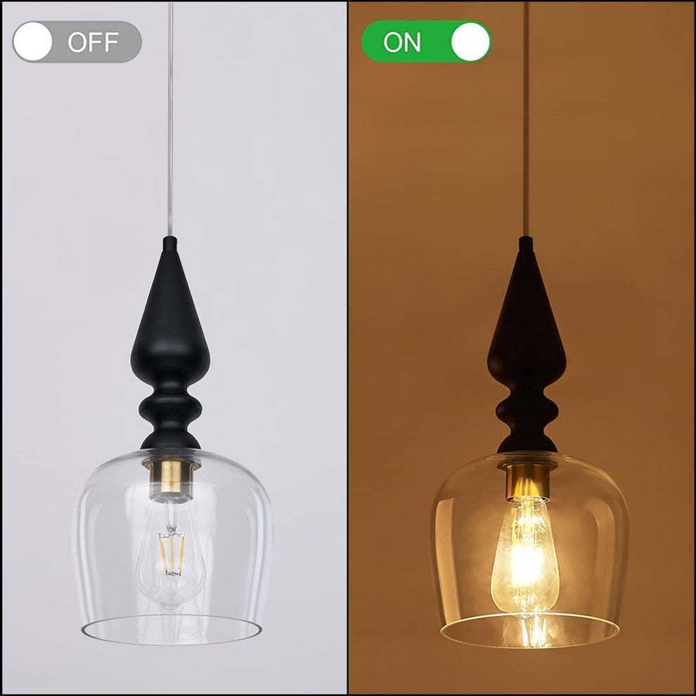 Black Pendant Light, Glass