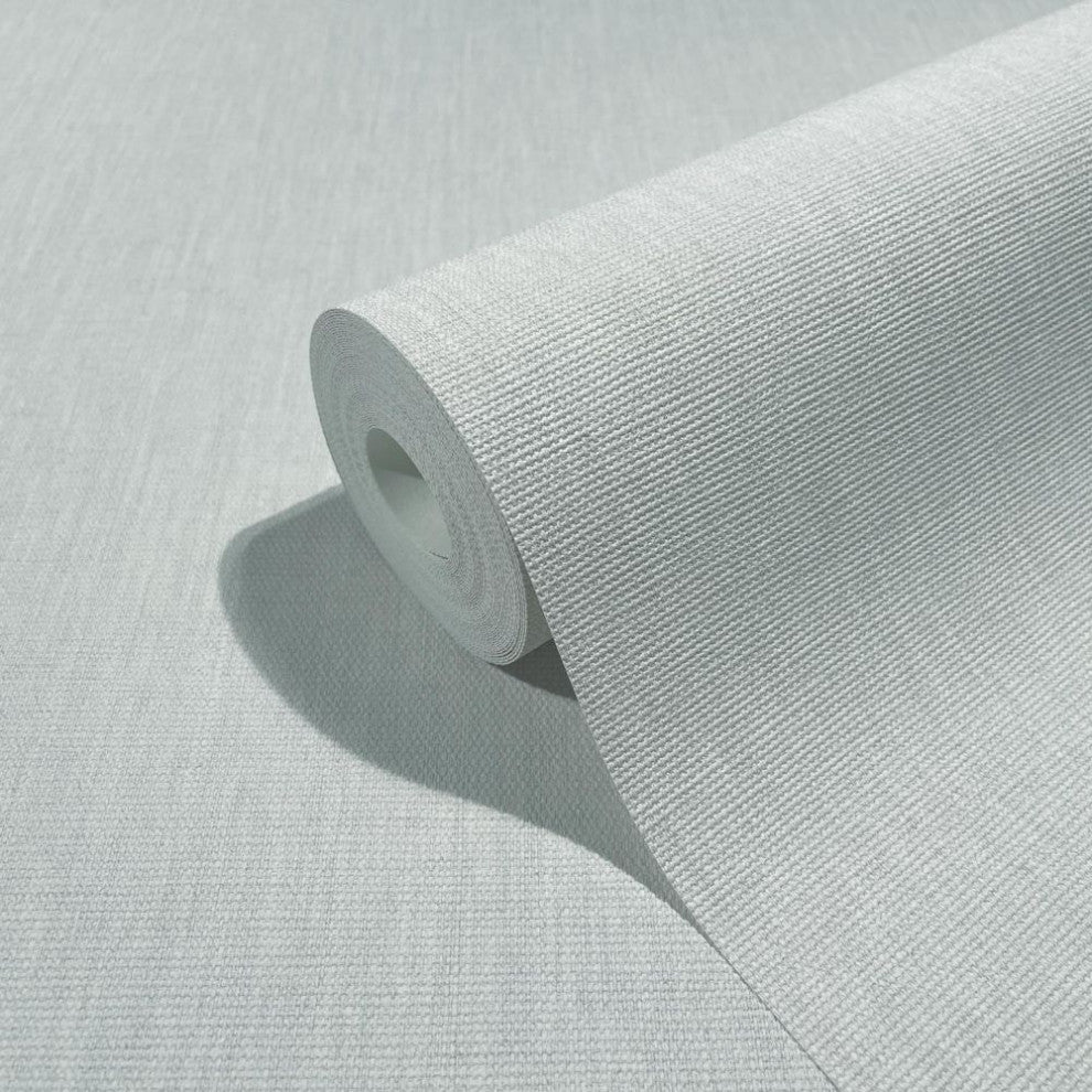 Textured Wallpaper, Plain With Solid Wall, 33962, Gray Silver, Sample