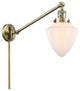 Innovations 237-AB-G661-7-LED 1 Light Swing Arm, Switch, Antique Brass