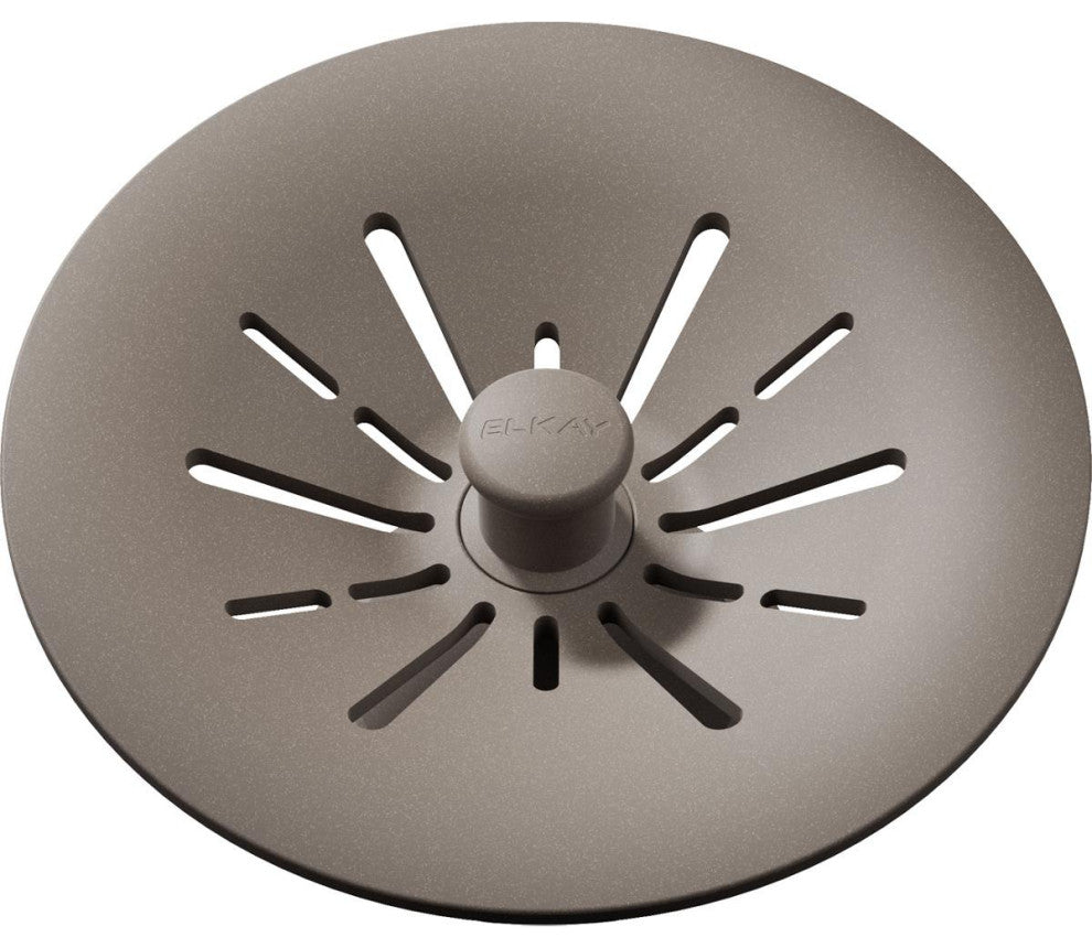 LKPDQSSM Elkay Quartz Perfect Drain 3-1/2" Removable Polymer Strainer, Silv