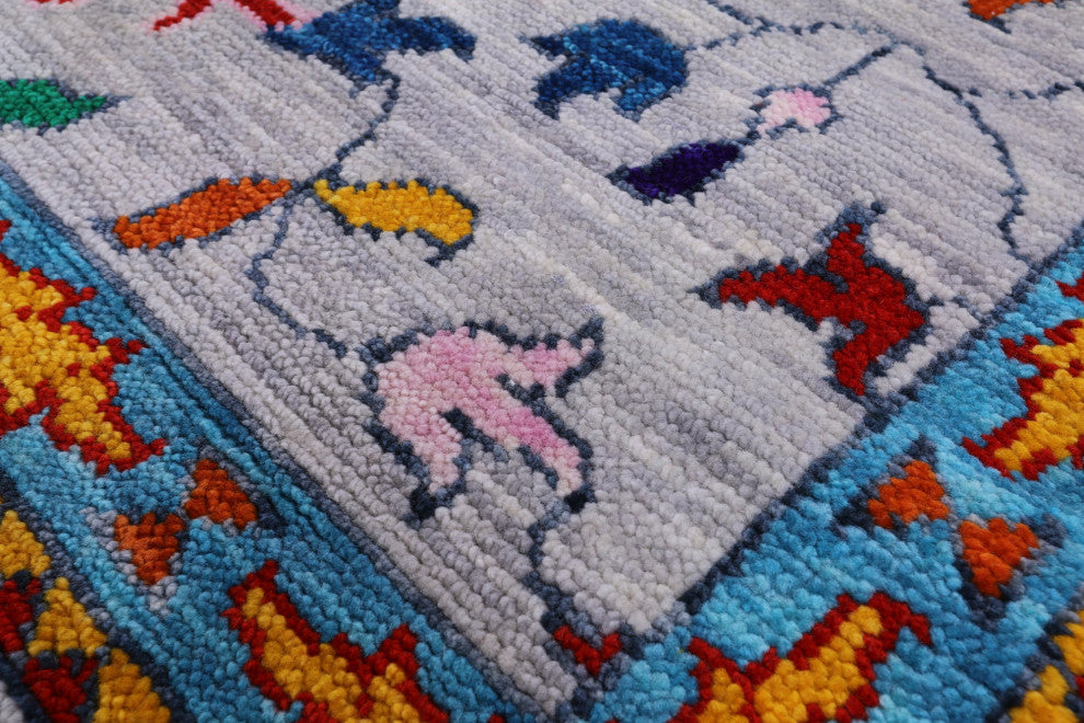 10' Square Turkish Oushak Handmade Wool Rug - Q13288