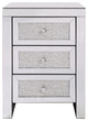 3-Drawer Wood Nightstand with Handle