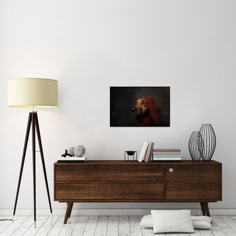 "The Night-Watchman" Framed Canvas Giclee by Heike Willers, 31x21"