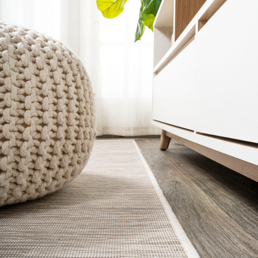 Ethan Modern Flatweave Solid, Light Gray, 9 X 12