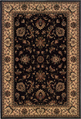 Oriental Weavers Ariana Black/Ivory Oriental Indoor Area Rug 5'3"X7'9"