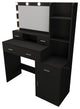 TATEUS Modern Makeup Vanity with 10 Light Modes and Ample Storage, Black White
