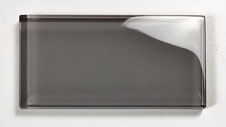 Metro 3" x 6" Glossy Glass Subway Wall Tile,Pebble Gray, Sample