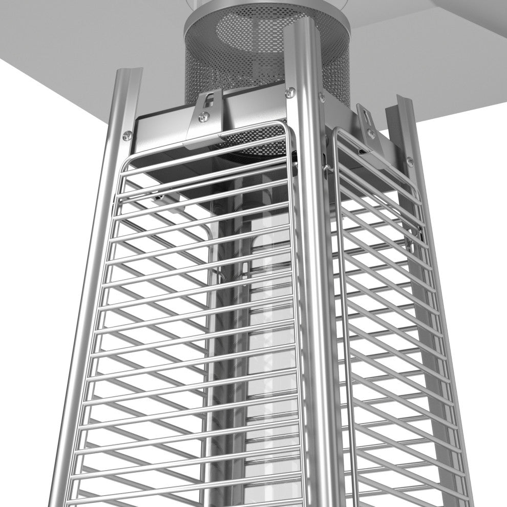 WestinTrends 46,000 BTU Pyramid Propane Patio Heater for Outdoor Garden, Black