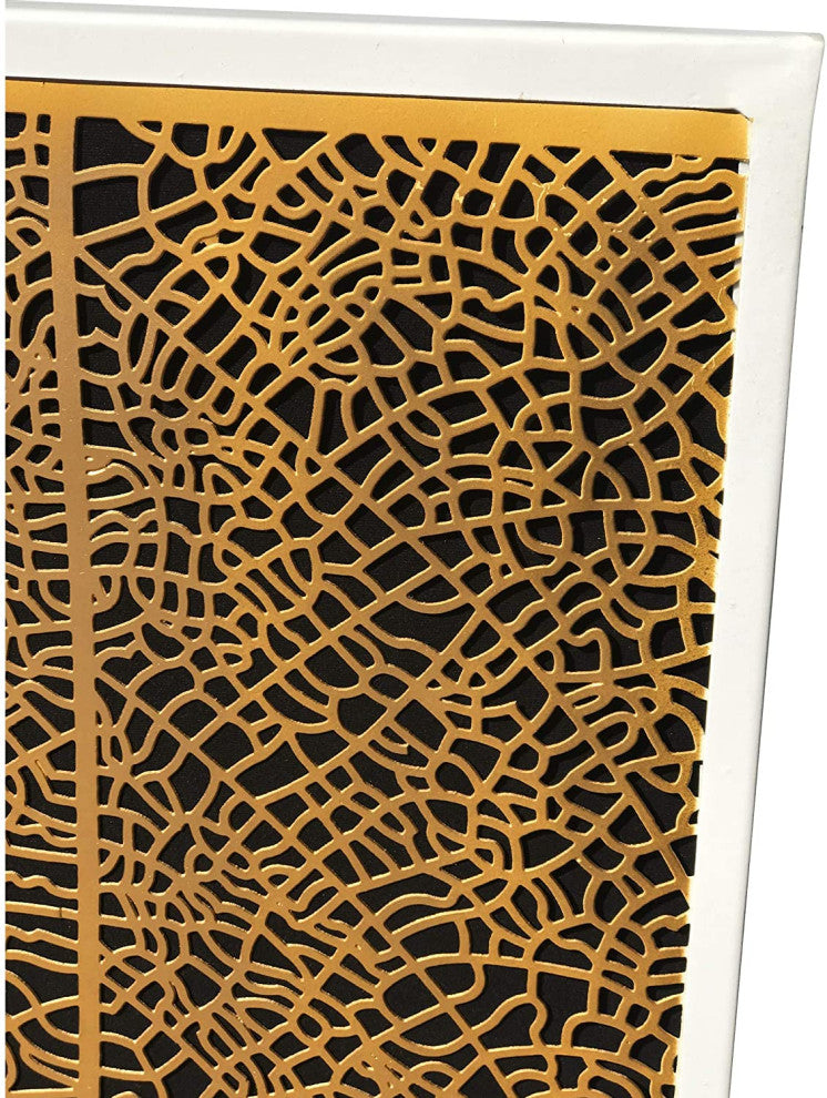DecorShore Gold Leaf Nature Metal Decorative Wall Art