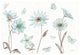 "Bits of Blue I" Digital Paper Print by Katie Pertiet, 50"x34"