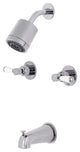Kingston Brass Two-Handle Tub and Shower Faucet, Polished Chrome