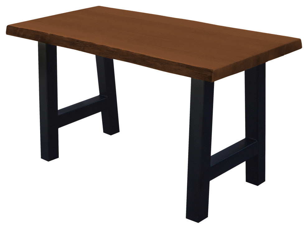 Live Edge Locust Ridgemont Table, Mushroom Stain, 5 Foot