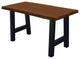 Live Edge Locust Ridgemont Table, Mushroom Stain, 5 Foot