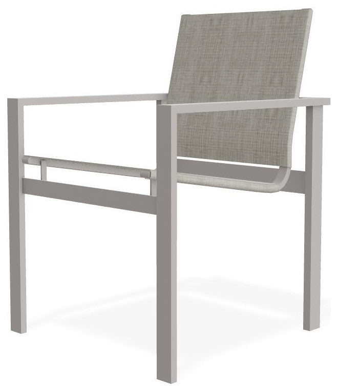 Tribeca Sling Outdoor Stackable Armchair, Smoke/Warm Gray