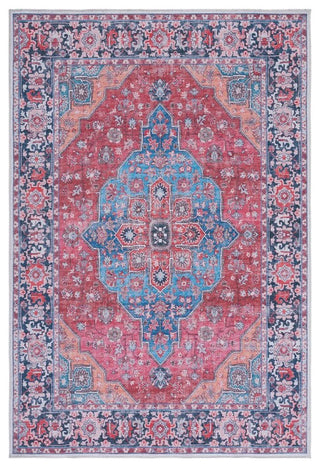 Safavieh Serapi SEP369 Rug Machine-Washable, Blue/Rust, 9'x12'