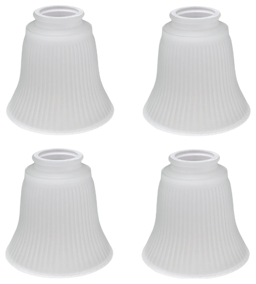 Aspen Creative 23036-4 Replacement Frosted Ribbed Glass Shade 4 Pack