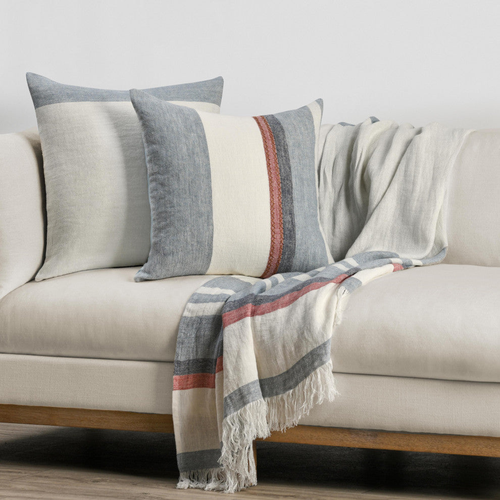 Talara 100% Belgian Linen 50"x70" Throw Blanket Blanket by Kosas Home