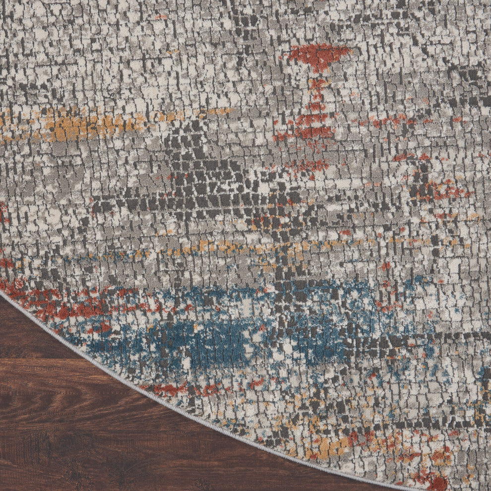 Nourison Home 5'3"xRound Rustic Textures Area Rug