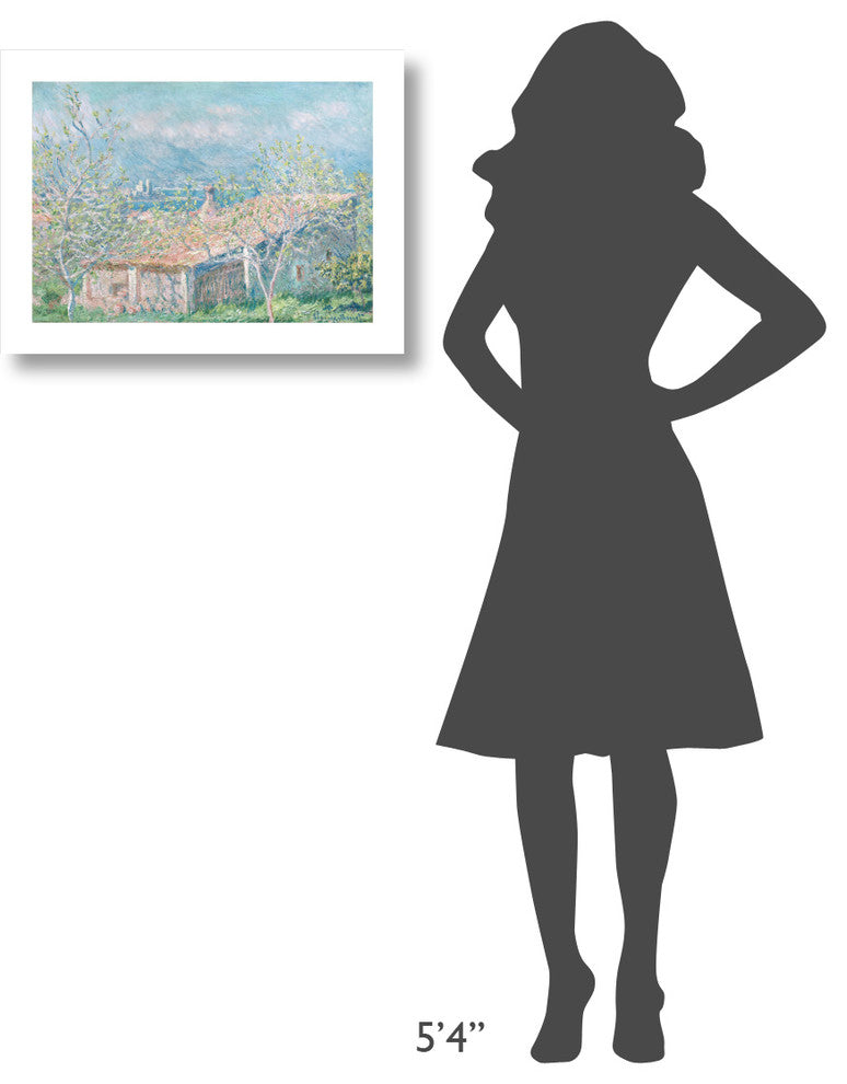 "Gardener's House at Antibes, 1888" Digital Paper Print by Claude Monet, 24"x18"