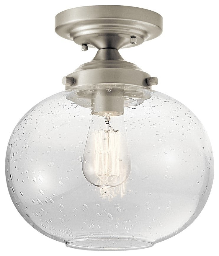 Semi Flush 1-Light, Brushed Nickel