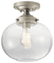 Semi Flush 1-Light, Brushed Nickel