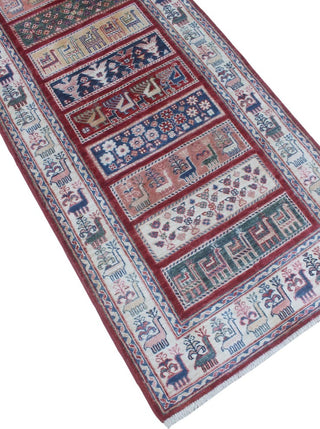 Khurgeen Fatma Red/Ivory Rug, 2'8x10'5