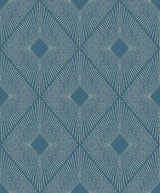 Blue & Silver Harlowe Wallpaper