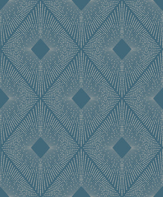 Blue & Silver Harlowe Wallpaper