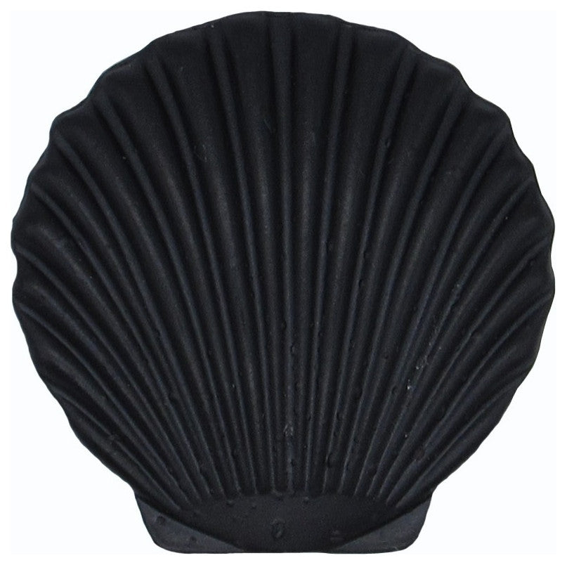 Scallop Seashell Knob, Matte Black