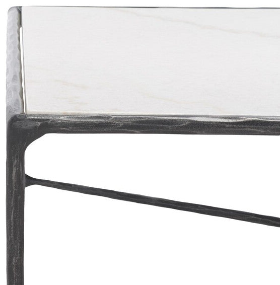 Safavieh Couture Jessa Rectangle Metal Coffee Table, Black / White