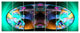 Blue Capsule in Plasma, Abstract Canvas Art Print, 83"x32", 7 Panels