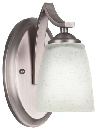 Zilo Wall Sconce Shown, Graphite Finish With 4.5" Square White Muslin Glass