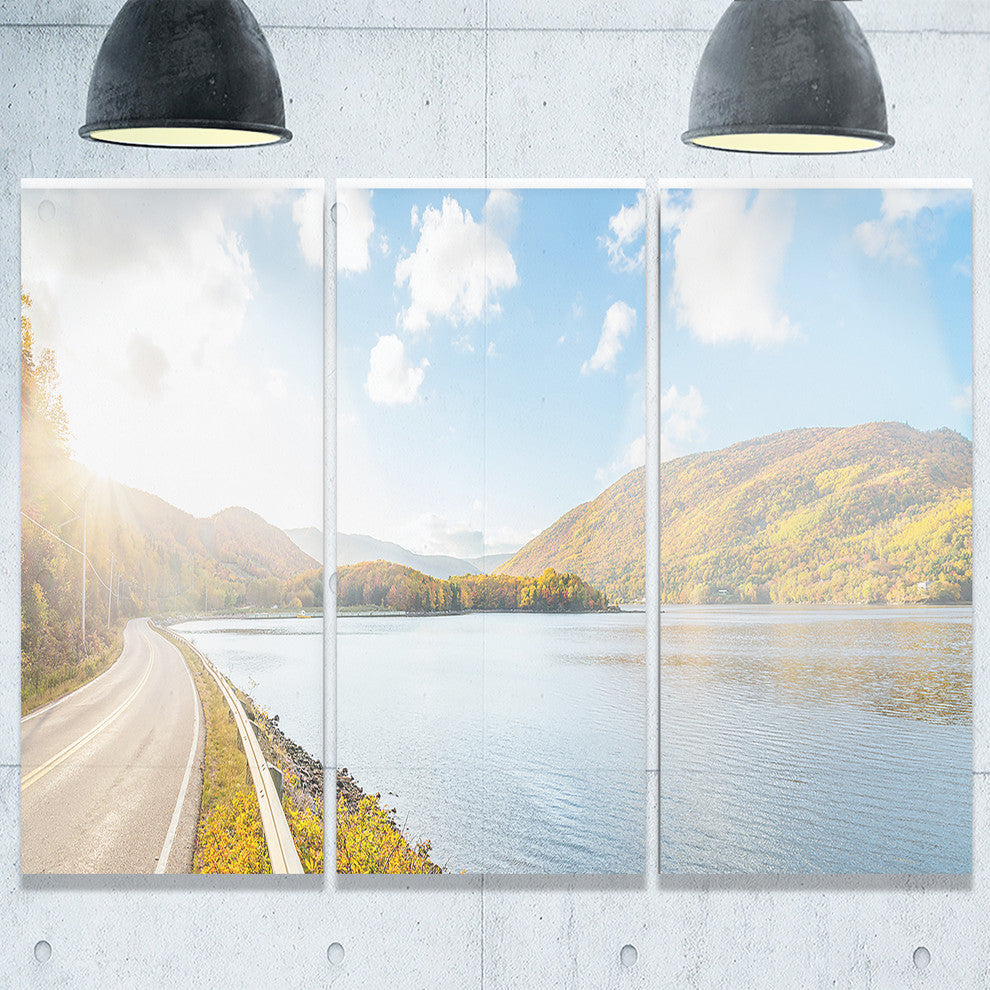 "Stunning Autumn Mountains Canada" Metal Wall Art, 3 Panels, 36"x28"