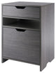 Winsome Nova Filing Contemporary Wood Storage Cabinet in Charcoal