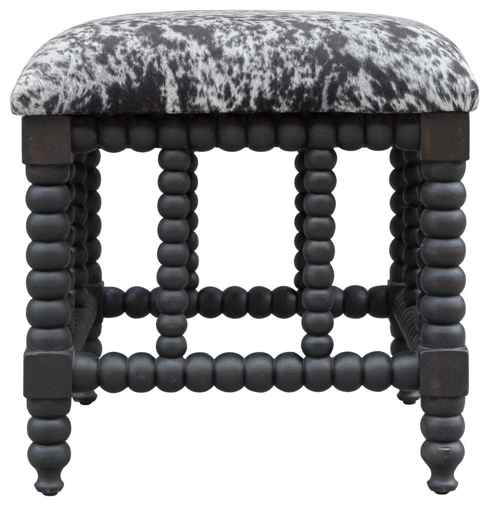 Uttermost Rancho Faux Cow Hide Small Bench