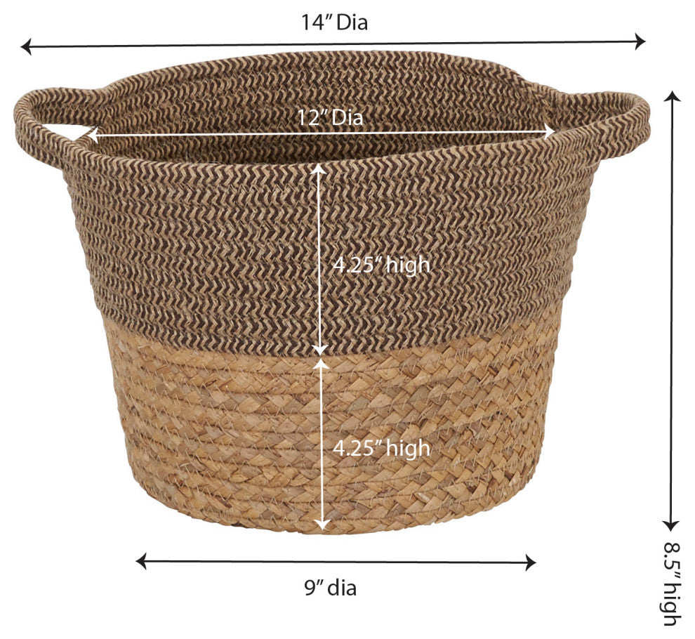Corn and Hyacinth Wicker Basket